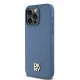 Чехол DKNY для iPhone 15 Pro Max Leather Monogram Pattern MagSafe, синий