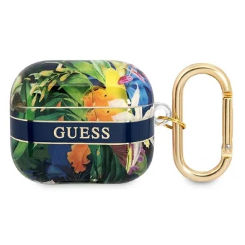 Чехол Guess для AirPods 3 Flower GUA3HHFLB Синий