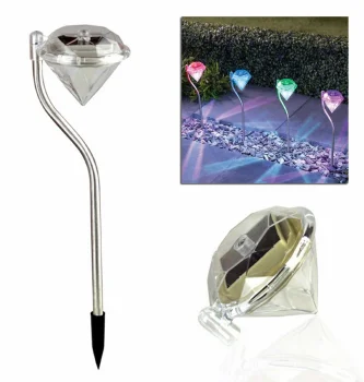 Diamond RGB Solar Powered Garden Stake Light