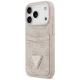 Guess iPhone 17 Pro vāciņš 4G Double Card Triangle, rozā
