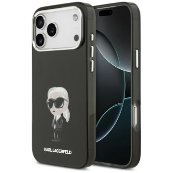 Karl Lagerfeld IML Aquarelle Karl & Logo MagSafe maciņš iPhone 17 Pro Max — melns | Phone Case Cover