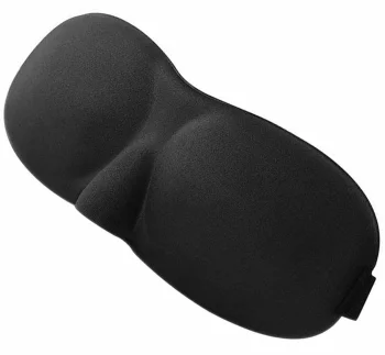 Miega maska 3D gulēšanai ar acu kontūrām, melna