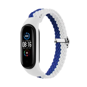 Telcon pīta neilona siksniņa Smart Band M3/M4/M5/M6, balti zila