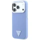Vāciņš Guess Grained Triangle Logo MagSafe priekš iPhone 18 Pro Max / 17 Pro Max, zils