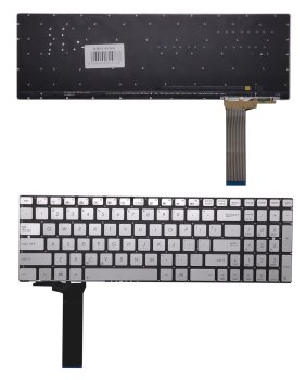 Asus N550J / N750 / Q550 Laptop Keyboard, US, Silver