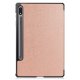 Samsung Galaxy Tab S7 (SM-T870 / T875) / S8 (SM-X700 / SM-X70) Tri-fold Stand Cover Case, Rose Gold | Чехол...