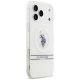 U.S. Polo Assn. iPhone 17 Pro Max Case DH and Bottom Stripe Logo MagSafe, White