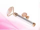 Kvarca vibro masažieris masieris sejai un kaklam ar diviem uzgaļiem | Rose Quartz Face and Neck Vibrating Massager...