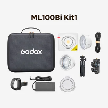 Godox ML100 Bi-color Kit 1 LED video gaisma