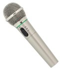 Wireless and Wired Microphone with FM Receiver, Silver