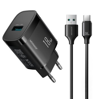 USB sienas lādētājs Joyroom JR-TF4 18W un USB-C kabelis