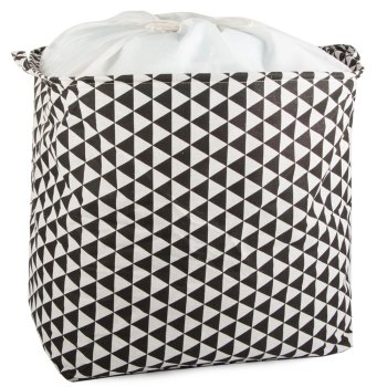 Большая складная корзина для белья и игрушек с завязками 90л