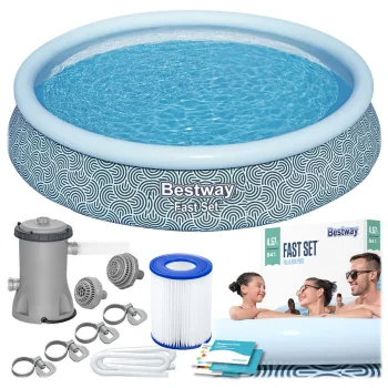 Bestway 57313NN piepūšamais baseins 457x84 cm (9-in-1)