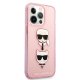 Karl Lagerfeld iPhone 13 / 13 Pro vāciņš Glitter Karl\'s & Choupette, rozā