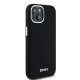 Чехол DKNY для iPhone 15 Plus / 14 Plus Liquid Silicone Small Metal Logo MagSafe, черный