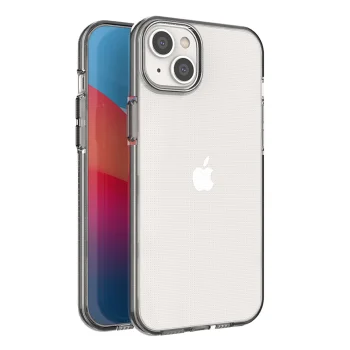 Vāciņš iPhone 14 Plus telefonam Spring Case ar rāmi, melns