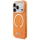 Guess IML Script Metal чехол с MagSafe для iPhone 17 Pro Max – оранжевый