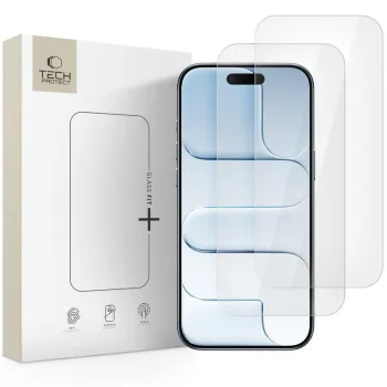 Защитное стекло Tech-Protect Glass Fit+ для iPhone 17 Air (2 шт.), прозрачное