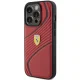 Ferrari iPhone 15 Pro vāciņš Twist Metal Logo, sarkans