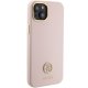 Guess silikona logo Strass 4G vāciņš iPhone 15 - gaiši rozā krāsā | Silicone case for light pink