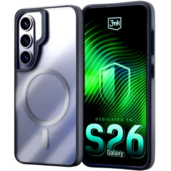 3mk Satin Armor MagCase vāciņš priekš Samsung Galaxy S26, caurspīdīgi melns