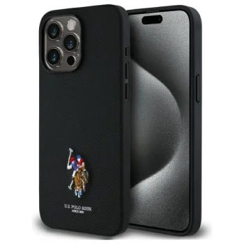 US Polo USHCP15XPEMK iPhone 15 Pro Max 6,7\" melns/melns Izšūti DH Color | 6.7\" black/black Embroidered
