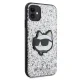Чехол Karl Lagerfeld для iPhone 11 / XR Glitter Choupette Patch, серебристый