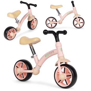 Ecotoys LC-V1252-PINK-C Balance Bike with EVA Wheels, Pink