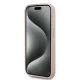 Karl Lagerfeld iPhone 15 Pro Max vāciņš Leather Monogram Metal Logo, rozā
