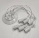 Griestu lampa ar 6 zariem, balta