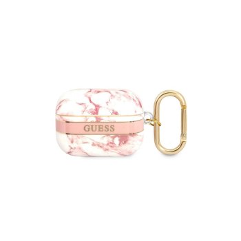 Guess Marble Strap AirPods Pro Cover Pink