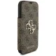 Guess iPhone 17 Pro чехол-книжка Book 4G Metal Logo, коричневый