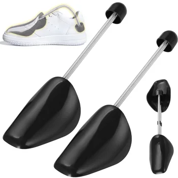 Spring Shoe Trees Anti-Crease Shoe Shapers, Size 41 - 46, Black, 2 Pack