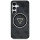 Чехол Guess 4G Glitter Triangle Buttons MagSafe для Samsung Galaxy S25+ Черный
