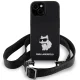 Чехол Karl Lagerfeld для iPhone 15 Crossbody Silicone Choupette, черный