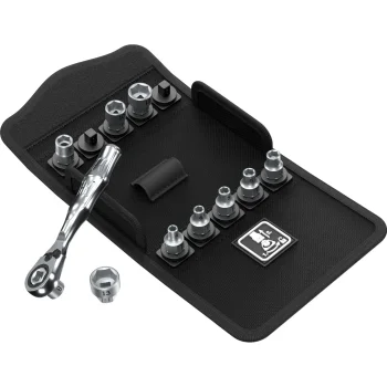 Ratchet and Socket Set Wera Kraftform Kompakt Zyklop Mini 2 Set, 11 Pieces