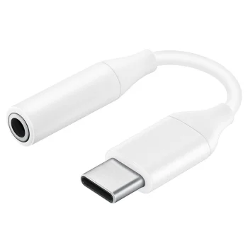 Samsung USB Type C на 3,5 мм AUX MiniJack Кабель-Переходник, Белый | USB-C to 3.5 mm Female...
