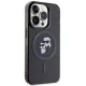 Чехол Karl Lagerfeld для iPhone 15 Pro KC Glitter MagSafe, черный