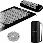 NEO Sport NS-901 Акупрессурный коврик, массажный мат с шипами, акупунктурный аппликатор Кузнецова c подушкой, 127x48 см, Чёрный/Серый