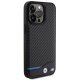 BMW iPhone 15 Pro Max Case Leather Carbon, Black