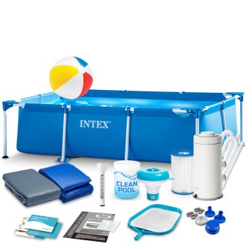Каркасный бассейн INTEX 28271, 260 x 160 x 65 см, набор 15-в-1