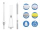 Electric Spin Scrubber Cleaning Brush with 6 Brush Heads, 110 cm