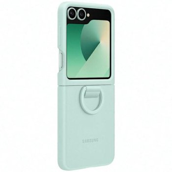 Samsung Galaxy Z Flip 6 ( SM-F741B/DS ) Original Silicon Case Cover with Ring, Mint (EF-PF741TMEGWW) | Telefona...