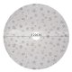 Ruhhy Christmas Tree Skirt Mat with Silver Stars, 120cm, White