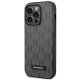 Karl Lagerfeld Saffiano Mono Metal Logo Case for iPhone 14 Pro Max - Gray
