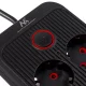 Сетевой фильтр Maclean MCE391 B, 6 розеток, 4x USB-A, 1x USB-C, 2500W, 3м, Черный