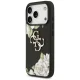 Guess Grained Roses & Big 4G Logo iPhone 17 Pro vāciņš — melns | Phone Case Cover