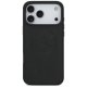 Mercedes iPhone 17 Pro Max vāciņš Leather Vintage Logo MagSafe, melns