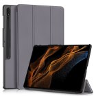 Samsung Galaxy Tab S9 Ultra (SM-X910, SM-X916B) Tri-fold Stand Design Leather Case Cover, Grey | Чехол Книжка для Планшета