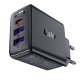 Acefast A57 PD 35W GaN lādētājs 2 x USB-A + USB-C ar 3 portiem - melns
